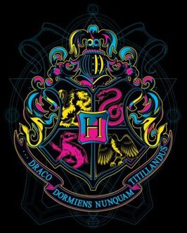 Harry Potter Hogwarts Neon Crest dames t-shirt - Zwart - M