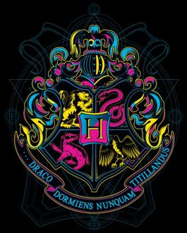 Harry Potter Hogwarts Neon Crest t-shirt - Zwart - 3XL
