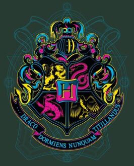 Harry Potter Hogwarts Neon Crest Women's T-Shirt - Green - XS Groen