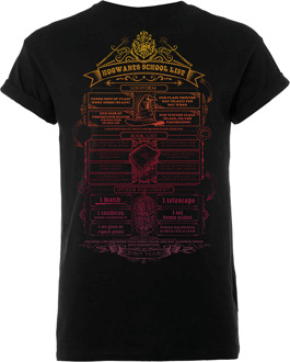 Harry Potter Hogwarts School List Heren T-shirt - Zwart - L