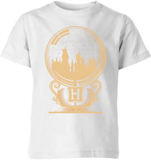 Harry Potter Hogwarts Snowglobe kinder t-shirt - Wit - 146/152 (11-12 jaar)