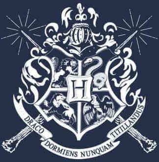 Harry Potter Hogwarts T-shirt - Navy - L Blauw