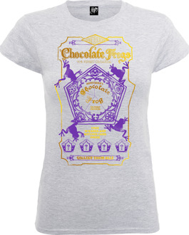 Harry Potter Honeydukes Chocolate Frogs Dames T-shirt - Grijs/Paars/Goud - L