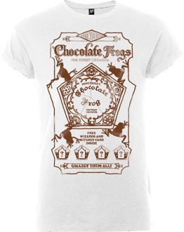 Harry Potter Honeydukes Chocolate Frogs Dames T-shirt - Wit/Bruin - XL