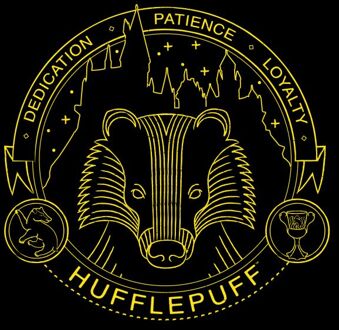 Harry Potter Hufflepuff Badger Badge t-shirt - Zwart - XL