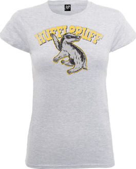 Harry Potter Hufflepuff Dames T-shirt - Grijs - XXL