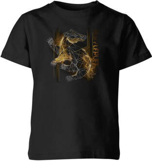 Harry Potter Hufflepuff Geometric kinder t-shirt - Zwart - 110/116 (5-6 jaar)