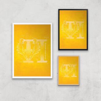 Harry Potter Hufflepuff Giclee Art Print - A3 - White Frame Meerdere kleuren