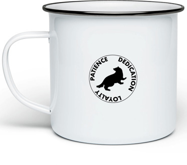 Harry Potter Hufflepuff House Enamel Mug - White