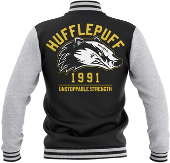 Harry Potter Hufflepuff Varsity Jacket - Black/Grey - L