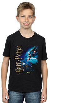 Harry Potter Jongens Glimlachen op Zweinstein T-Shirt (Zwart) - 3-4J / 98-104cm