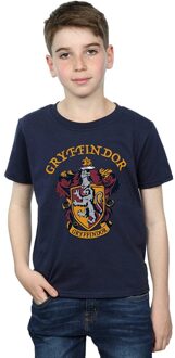 Harry Potter Jongens Gryffindor Katoenen T-Shirt (Marineblauw) - maat Navy