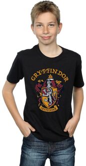 Harry Potter Jongens Gryffindor Katoenen T-Shirt (Zwart) - maat 12-13J / 152-158cm