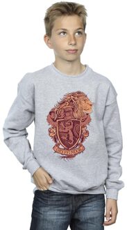 Harry Potter Jongens Gryffindor Schets Crest Sweatshirt (Sportgrijs) - maat 3-4J / 98-104cm Lichtgrijs