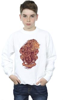 Harry Potter Jongens Gryffindor Schets Crest Sweatshirt (Wit) - maat 9-11J / 128cm-146cm