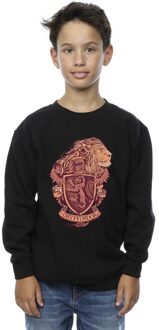 Harry Potter Jongens Gryffindor Schets Crest Sweatshirt (Zwart) - maat 9-11J / 128cm-146cm