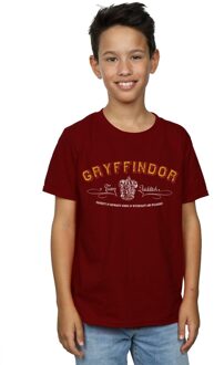 Harry Potter Jongens Gryffindor Team Zwerkbal T-Shirt (Bourgondië) Bourgogne