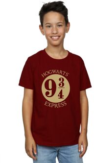 Harry Potter Jongens Platrform Negen En Driekwart T-shirt (Marron) Kastanjebruin