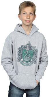 Harry Potter Jongens Slytherin Katoenen Hoodie (Sportgrijs) - maat 9-11J / 128cm-146cm Lichtgrijs