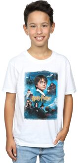 Harry Potter Jongens Steen der Wijzen T-Shirt (Wit) - 12-13J / 152-158cm