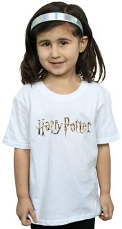Harry Potter Katoenen T-shirt met logo voor meisjes (Wit) - maat 7-8J / 122-128cm