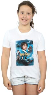 Harry Potter Katoenen T-shirt Wijzensteen voor meisjes (Wit) - 12-13J / 152-158cm