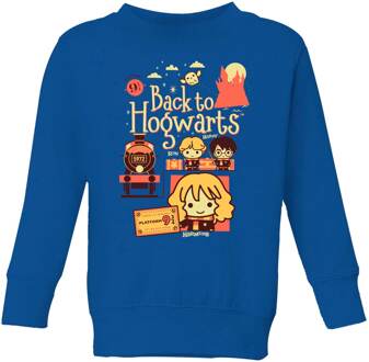 Harry Potter Kids Back To Hogwarts kindertrui - Blauw - 122/128 (7-8 jaar) - M