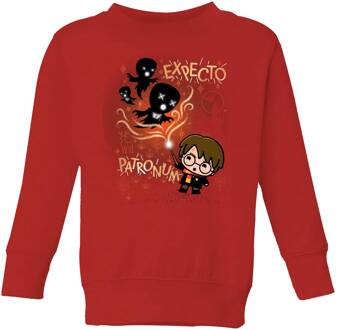 Harry Potter Kids Expecto Patronum Kids' Sweatshirt - Red - 98/104 (3-4 jaar) Rood - XS