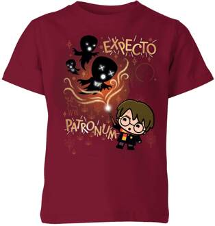 Harry Potter Kids Expecto Patronum kinder t-shirt - Burgundy - 98/104 (3-4 jaar) Wijnrood - XS