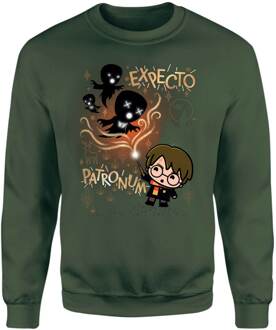 Harry Potter Kids Expecto Patronum Sweatshirt - Green - XL Groen