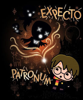 Harry Potter Kids Expecto Patronum Women's T-Shirt - Black - XS Zwart