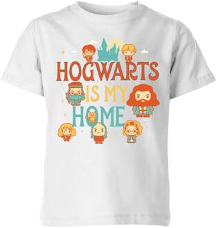 Harry Potter Kids Hogwarts Is My Home kinder t-shirt - Wit - 110/116 (5-6 jaar) - S
