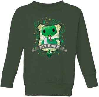 Harry Potter Kids Slytherin Crest kindertrui - Donkergroen - 98/104 (3-4 jaar) - XS