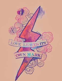 Harry Potter Love Leaves Its Own Mark Women's Cropped Hoodie - Dusty Pink - M Roze