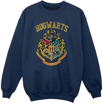 Harry Potter Meisjes gevuld Varsity-sweatshirt met helm (Marineblauw) Navy
