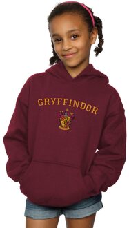 Harry Potter Meisjes Gryffindor Crest Hoodie (Bourgondië) - maat 7-8J / 122-128cm Bourgogne