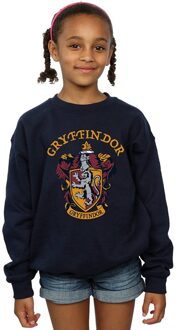 Harry Potter Meisjes Gryffindor Katoenen Sweatshirt (Marineblauw) Navy