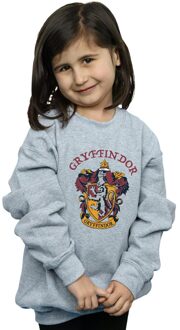 Harry Potter Meisjes Gryffindor Katoenen Sweatshirt (Sportgrijs) - maat 7-8J / 122-128cm Lichtgrijs