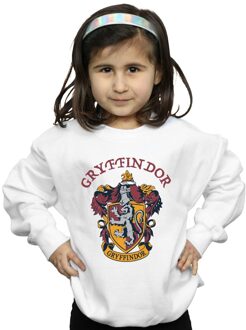 Harry Potter Meisjes Gryffindor Katoenen Sweatshirt (Wit) - 9-11J / 128cm-146cm