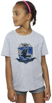 Harry Potter Meisjes Ravenclaw borstembleem katoen T-shirt (Sportgrijs) - maat 5-6J / 110-116cm Lichtgrijs