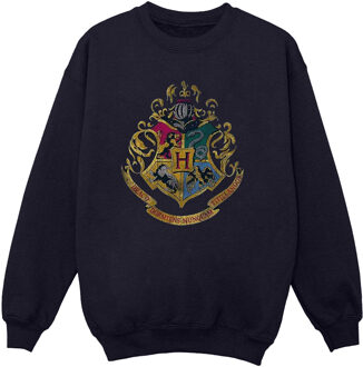 Harry Potter Meisjes Zweinstein Huizen Katoenen Sweatshirt (Marineblauw) Navy