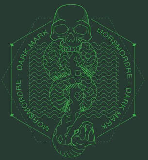 Harry Potter Morsmordre Dark Mark dames t-shirt - Donkergroen - XXL