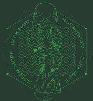 Harry Potter Morsmordre Dark Mark t-shirt - Donkergroen - L