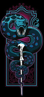 Harry Potter Nagini Neon dames t-shirt - Zwart - 3XL