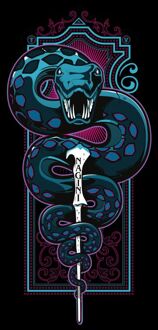 Harry Potter Nagini Neon t-shirt - Zwart - L