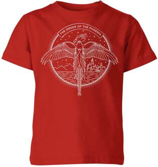 Harry Potter Order Of The Phoenix kinder t-shirt - Rood - 146/152 (11-12 jaar)
