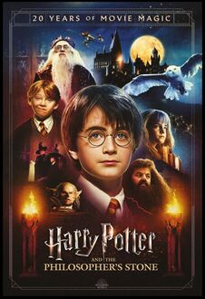 Harry Potter Philosopher's Stone Unisex T-Shirt - Black - 3XL Zwart