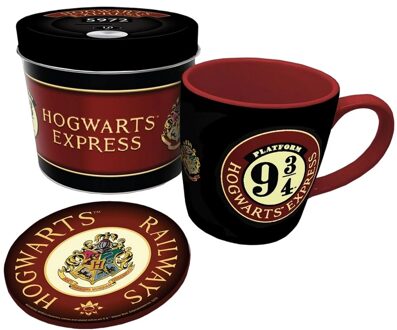 Harry Potter Platform 9 3/4 Crest geschenkset (Rood/zwart)