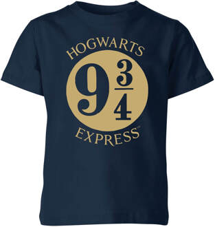 Harry Potter Platform Kids' T-Shirt - Navy - 122/128 (7-8 jaar) - Navy blauw - M