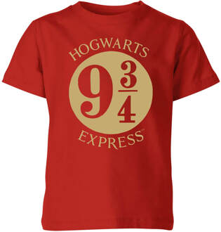 Harry Potter Platform Kids' T-Shirt - Red - 122/128 (7-8 jaar) Rood - M